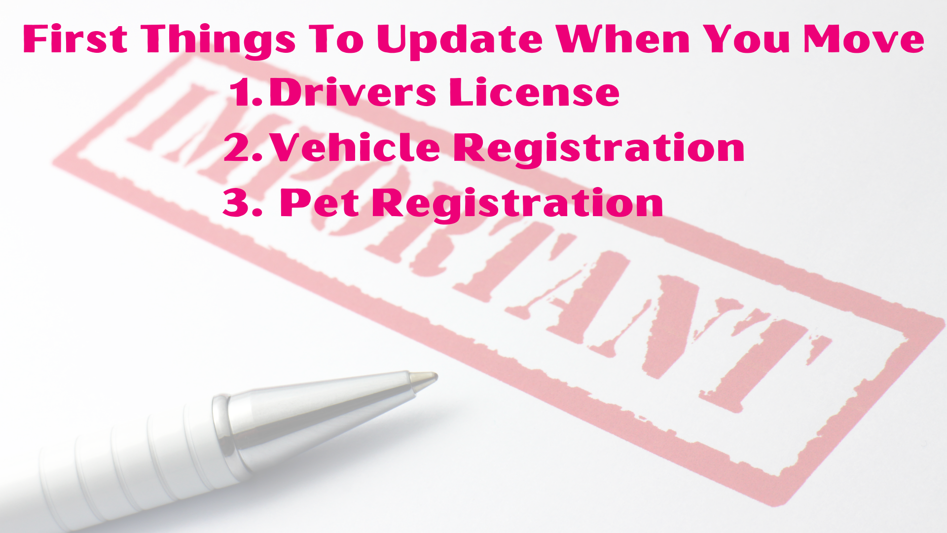 Important Things To Do List